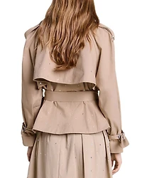 Short Water Repellant Trench Jacket