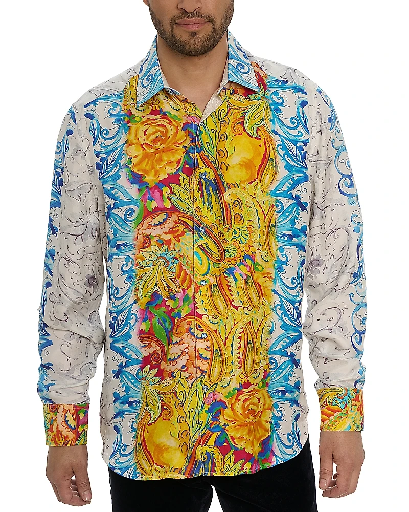 Robert Graham The B Hudson Button Front Printed Shirt