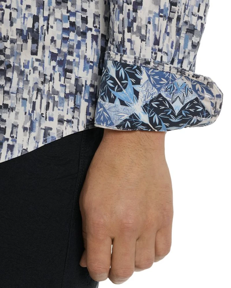 Fragment Button Front Printed Shirt