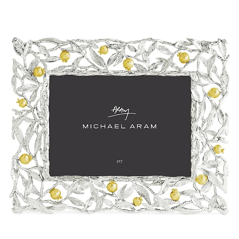 Michael Aram Pomegranate Silver & Gold Frame, 5 x 7