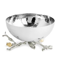 Pomegranate Silver and Gold Serving Bowl