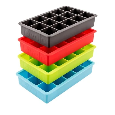 Perfect Cube Silicone Ice Trays, Set of 4