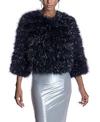 Feather Bolero with Metallic Thread Inserts