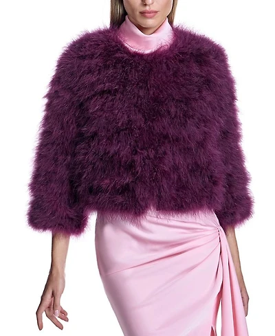 Collarless Feather Bolero