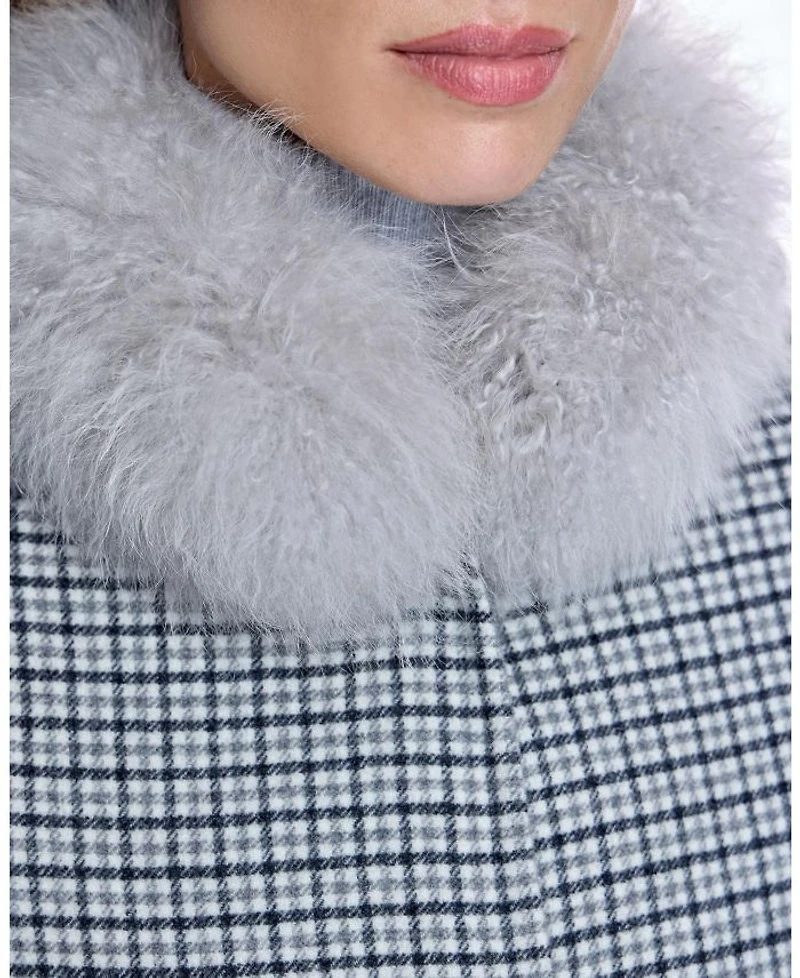 Reversible Check Woolblend Coat