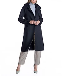 Belted Wool Coat with Collar