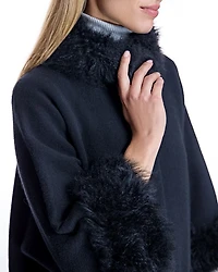 Cashmere Kimono with Goat Trim