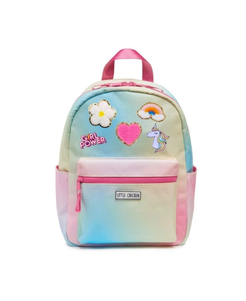 Patched Rainbow Backpack