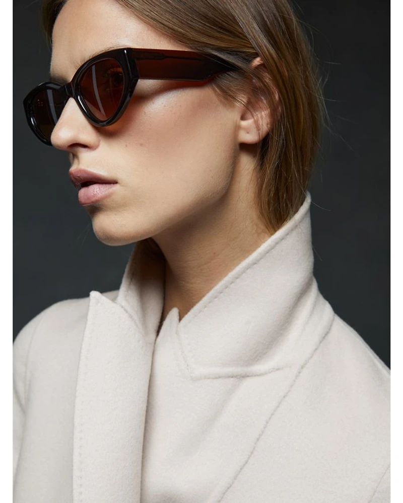 Maeve Wool Blend Double Breasted Blindseam Trench Coat