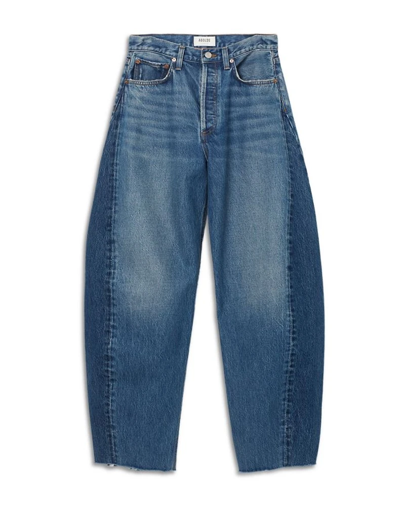 Luna High Rise Curved Taper Jeans Split