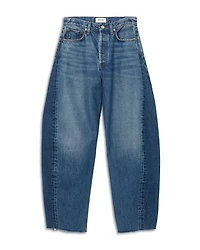 Luna High Rise Curved Taper Jeans Split