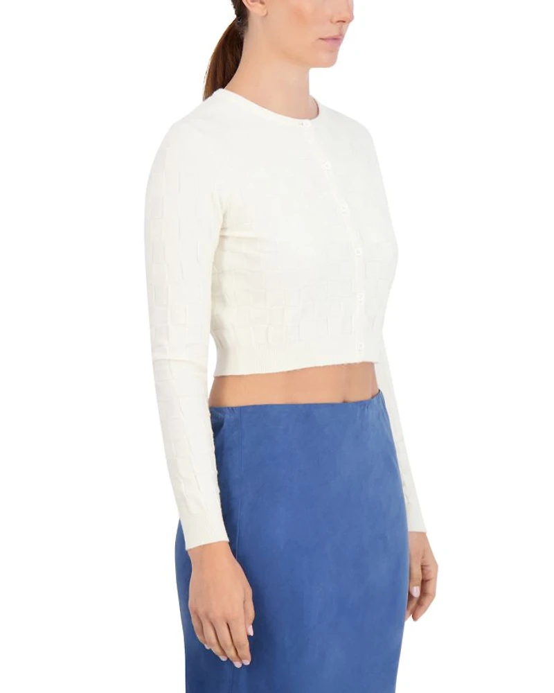 Basketweave Knit Cardigan