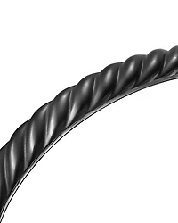 Men's Sculpted Cable Cuff Bracelet in Black Titanium, 7mm