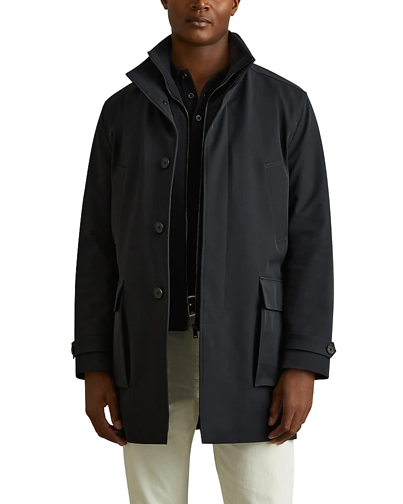 Reiss Player Hybrid Overcoat