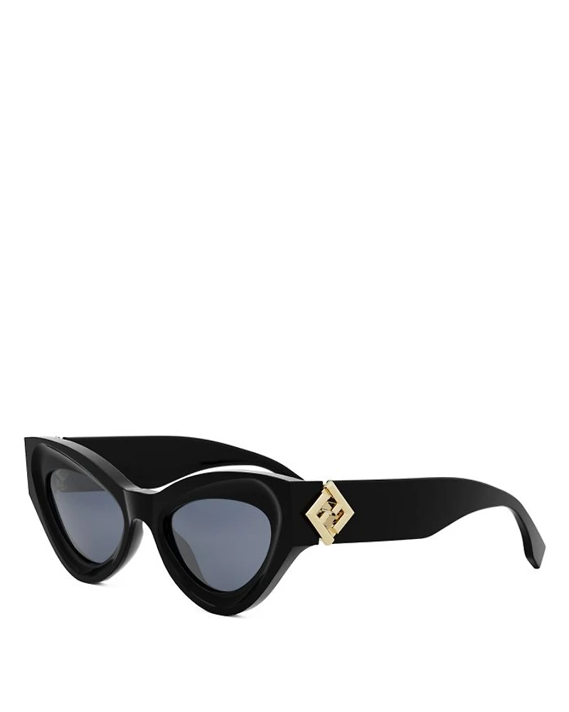 FF Diamond Cat Eye Sunglasses, 52mm