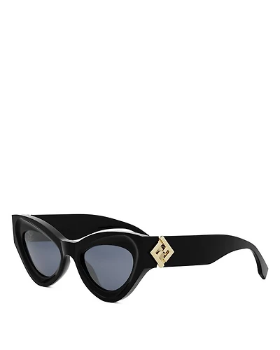 FF Diamond Cat Eye Sunglasses, 52mm