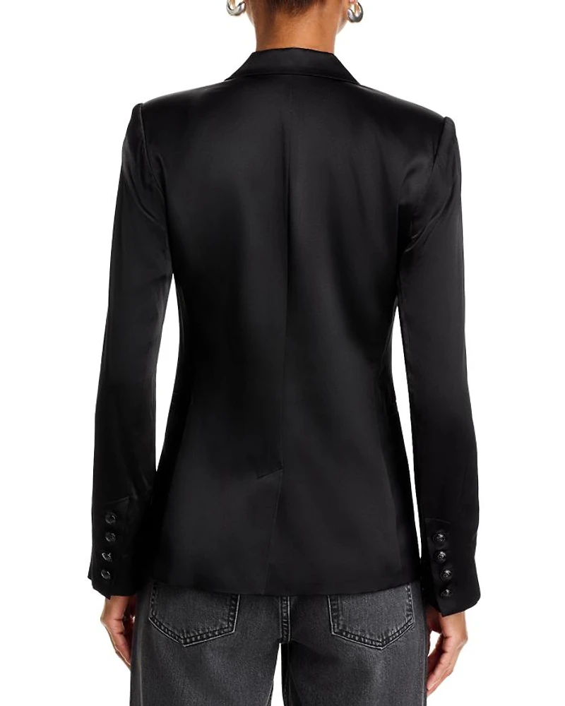 Colin Silk Double Breasted Blazer