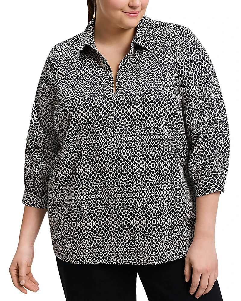 Foxcroft Plus Frankie Popover Top
