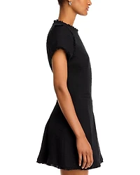 Nova Fringe Trim Bouclé Mini Dress