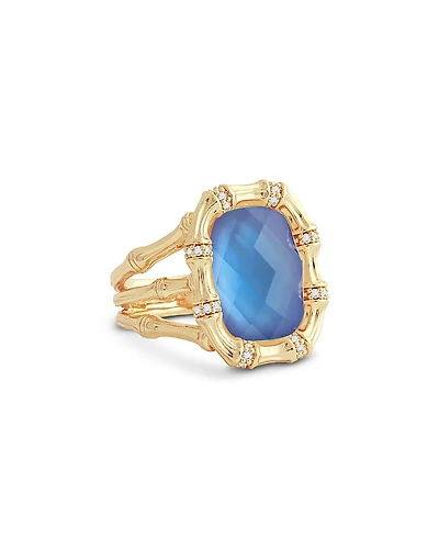 Anabel Aram Bamboo Stone Statement Ring