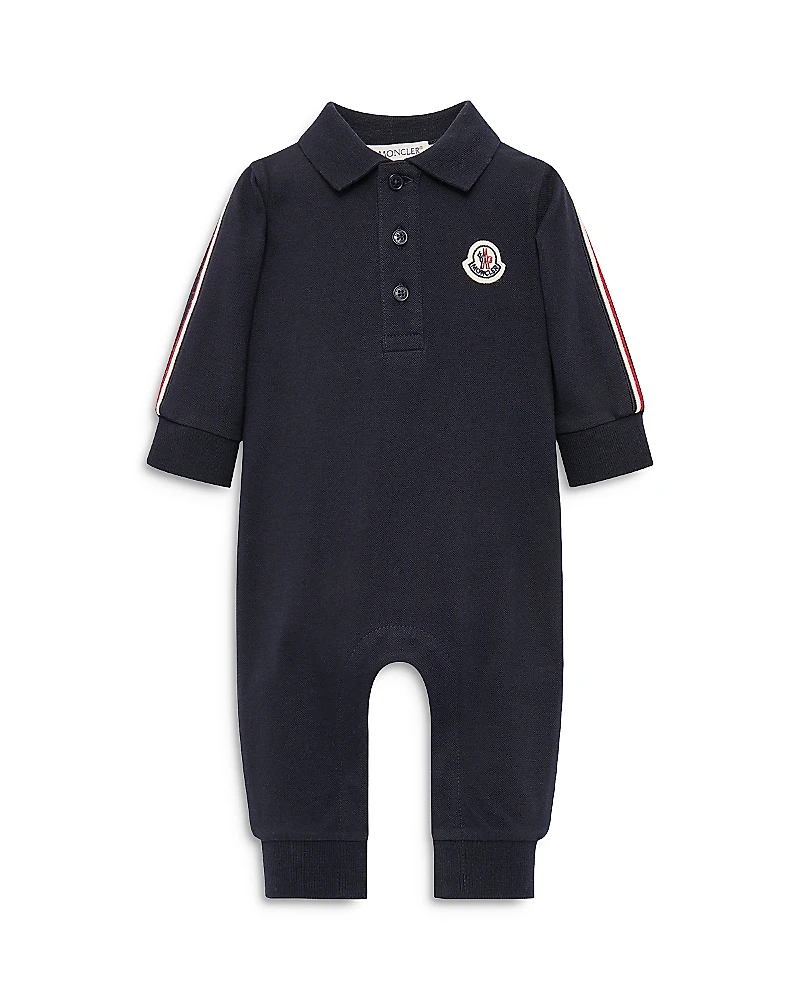 Moncler Boys' Cotton Blend Taped Coverall - Baby