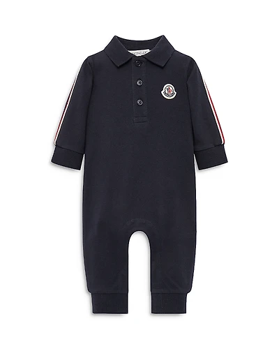 Moncler Boys' Cotton Blend Taped Coverall - Baby