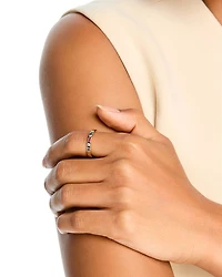 14K Yellow Gold Italy Emerald Sapphire & Ruby Ring - Exclusive