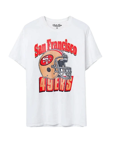 Junk Food Clothing Unisex Nfl San Francisco 49ers Throwback Helmet Flea Market Tee
