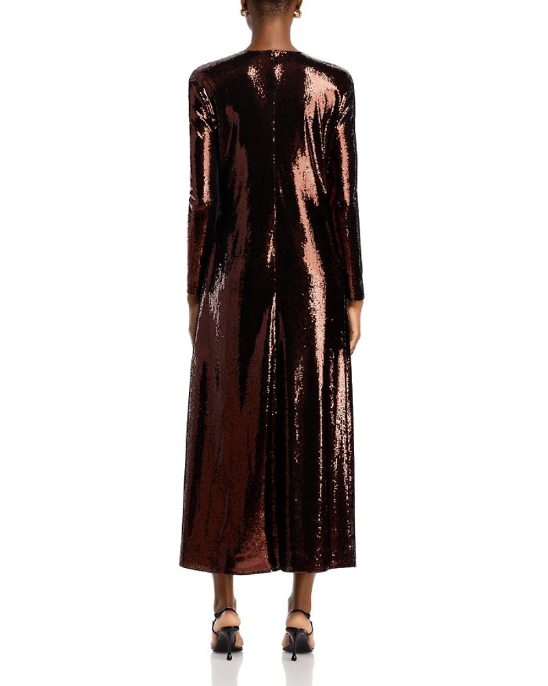 Sequined Long Sleeve Dress