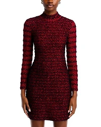 Two Toned Eyelash Knit Sheath Dress