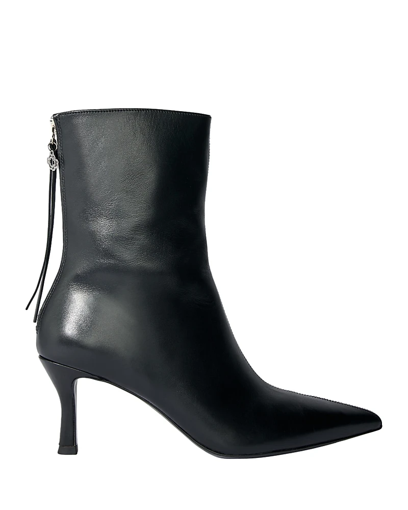 Maje Women's Faymon Pointed Toe Mid Heel Booties