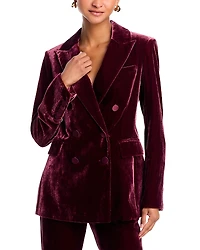 Veronica Beard Ellette Dickey Velvet Double Breasted Jacket