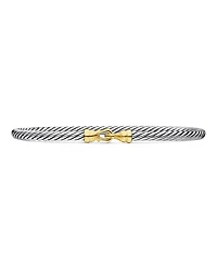 David Yurman Cable Collectibles Buckle Bangle Bracelet with 18K Gold