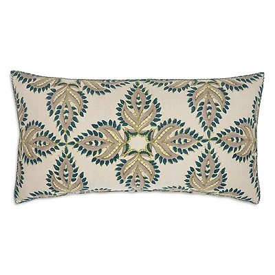 John Robshaw Verdin Peacock Bolster with Pillow Insert