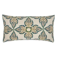 John Robshaw Verdin Peacock Bolster with Pillow Insert