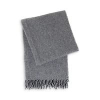 Frette Boucle Silk, Wool, Cashmere Fringed Throw Blanket, 51 x 74 - Exclusive