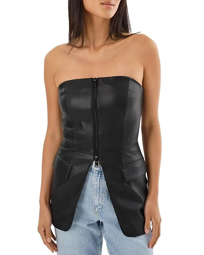 Avani Faux Leather Top