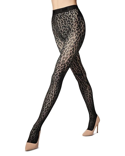 Leopard Lace Tights