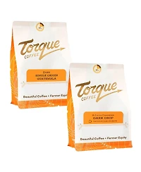 GoCoffeeGo -Torque Professor Peaberry's Dark Drip Duo - Dark Drop & Dark Guatemala, (2x 12oz bags total)