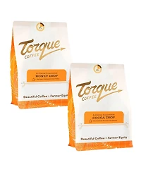 GoCoffeeGo - Torque Professor Peaberry's Drip Duo - Cocoa Drop & Honey Drop (2x 12oz bags total)