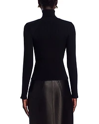 Button Trim Turtleneck Sweater - Exclusive