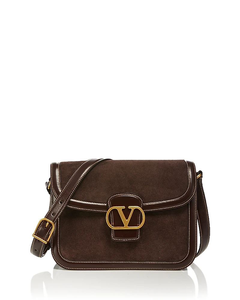 Valentino Garavani 9 to 5 Suede Shoulder Bag