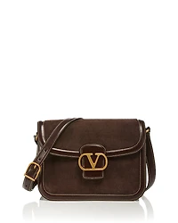 Valentino Garavani 9 to 5 Suede Shoulder Bag