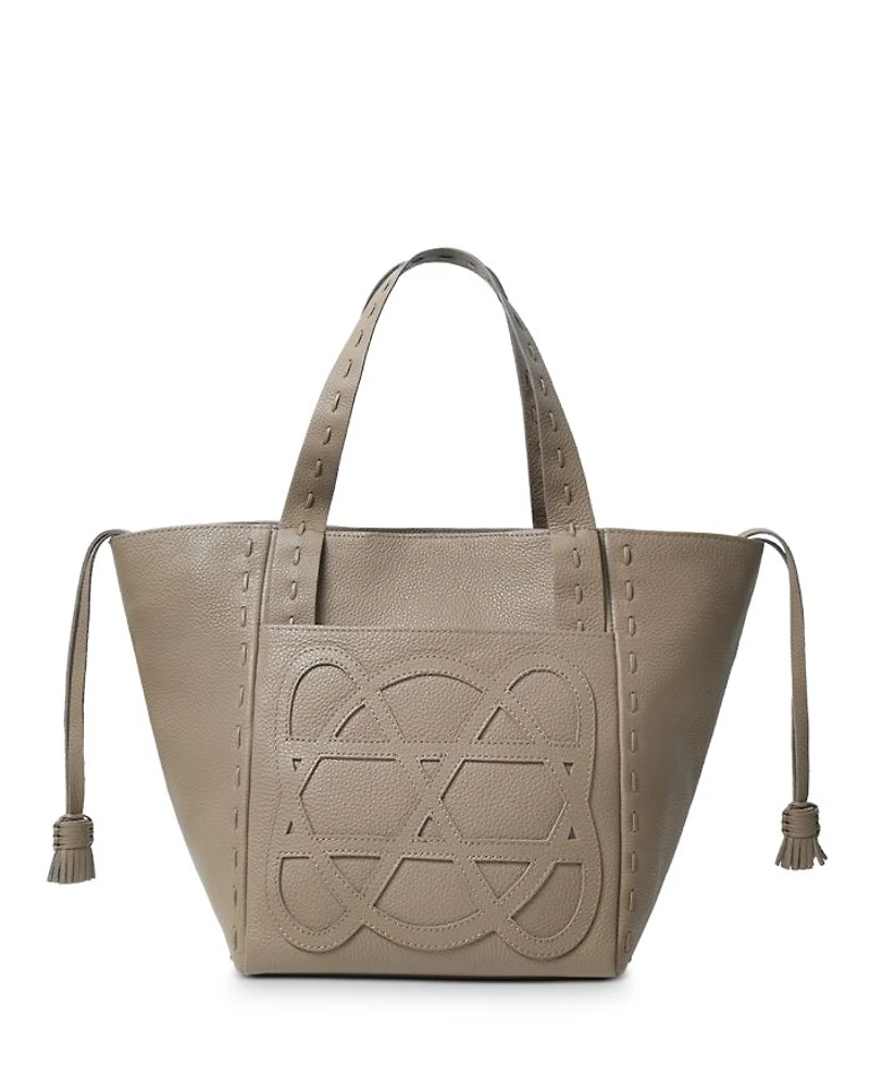 Cleo Grained Leather Tote Bag