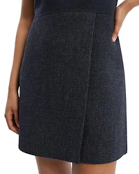 Tweed Wrap Mini Dress
