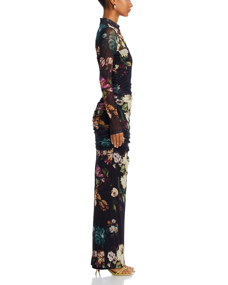 Lexington Floral High Neck Gown
