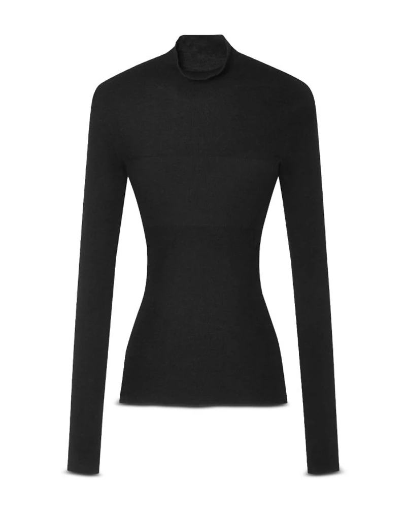 Merino Seamless Ribbed Sweater