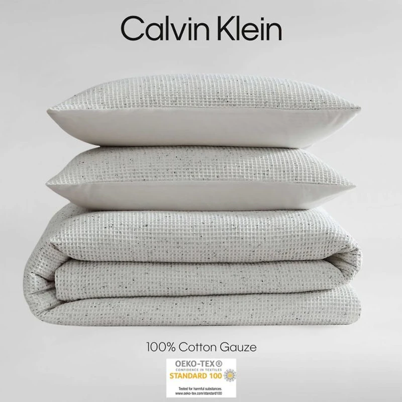 Speckled Waffle Cotton 3 Piece Bedding Set