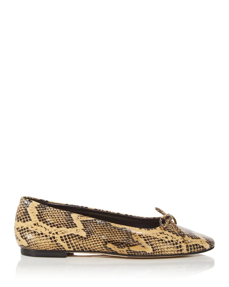 Women's Delfina Bow Embossed Ballet Flats