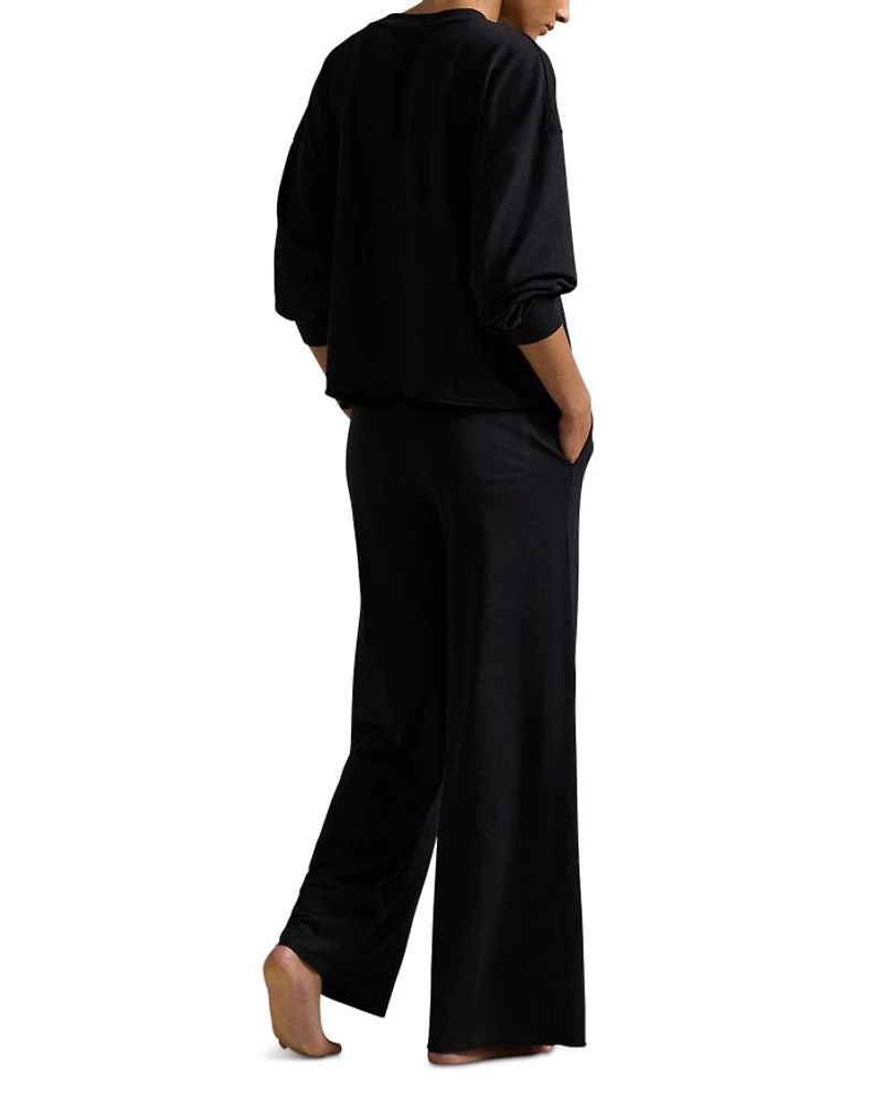 Sweatshirt & Wide Leg Pants Set